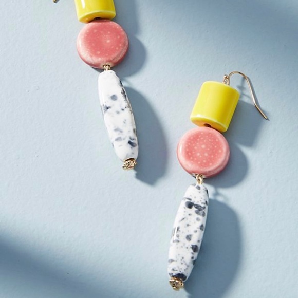 Anthropologie Jewelry - ANTHROPOLOGIE Susannah Ceramic Drop Earrings
